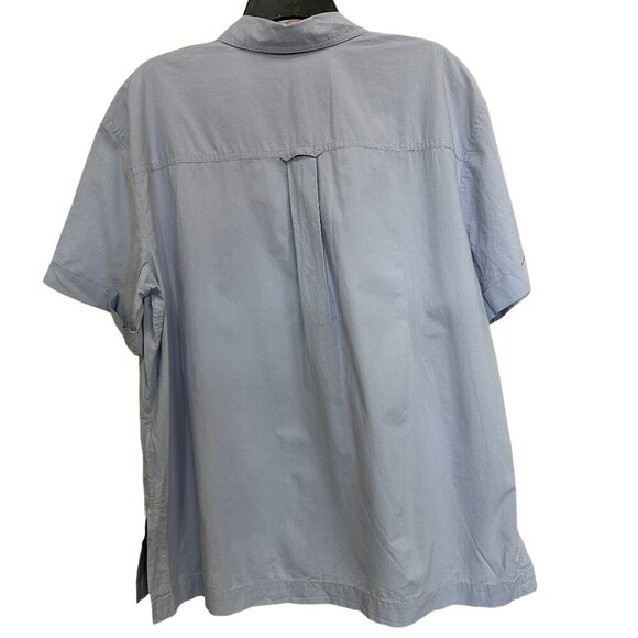 Madewell Women's Signature Poplin Short-Sleeve Button-Down Shirt, Blue, Large - Picture 2 of 8